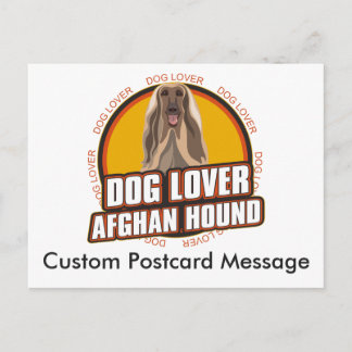 Carte Postale Personalisé Amoureux des chiens Afghan Hound Chig