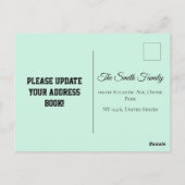 Carte Postale Personalise New Home Announcement Postcard (Dos)