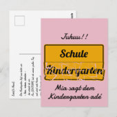 Carte Postale personalisierbar Einschulung mit Schultasche (Devant / Derrière)