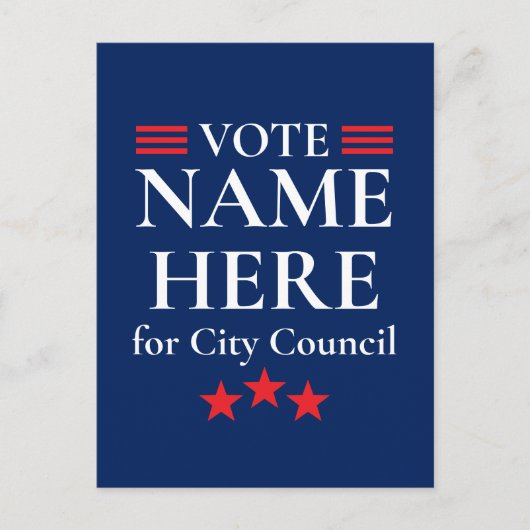 Carte Postale Personalized Campaign Election (Devant)