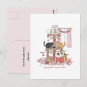 Carte Postale Personalized Cat's Meow Valentine's Day Postcard (Devant / Derrière)