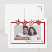 Carte Postale Personalized Couple Photo Valentine's Day Card (Devant / Derrière)