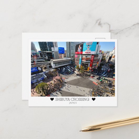 Carte Postale Personalized, From SHIBUYA CROSSING with Love (Devant/Arrière en situation)