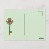 Carte Postale personalized golden charms (Dos)
