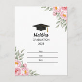 Carte Postale Personalized Graduation Postcard for Her – Custom  (Devant)