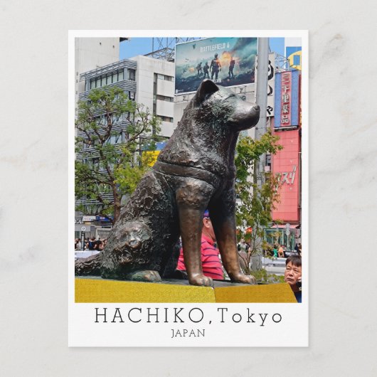 Carte Postale Personalized, Greetings from TOKYO, Hachiko, Japan (Devant)