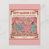 Carte Postale Personalized Happy Galentine's Day Postcard (Devant)