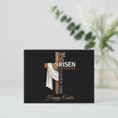 Carte Postale Personalized He Is Risen Happy Easter Christian (Debout devant)