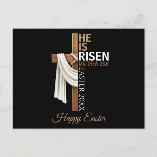 Carte Postale Personalized He Is Risen Happy Easter Christian (Devant)