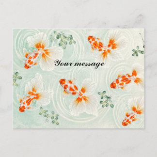 Carte Postale Personalized Japanese Goldfish Postcard | Custom M