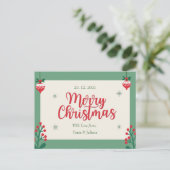 Carte Postale Personalized Merry Christmas Postcard (Debout devant)