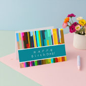 Carte Postale Personalized Modern Abstract Art Birthday Postcard