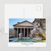 Carte Postale Personalized, Pantheon, Rome, Italy (Devant / Derrière)