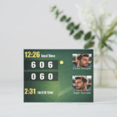 Carte Postale Personalized Tennis Scoreboard – Custom Match (Debout devant)