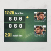 Carte Postale Personalized Tennis Scoreboard – Custom Match (Devant)