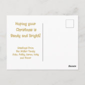 Carte Postale Personalized Tropical Christmas Holiday Pineapple (Dos)