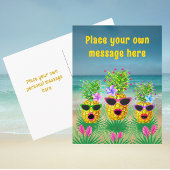 Carte Postale Personalized Tropical Christmas Holiday Pineapple