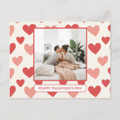 Carte Postale Personalized Valentine Photo Heart Postcard (Devant)