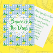 Carte Postale Personalized Yellow Lemons Blue White 