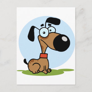 Carte Postale Personnage de dessin animé de chien