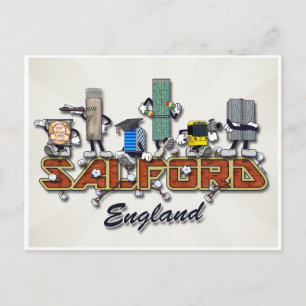Carte Postale Personnage de dessin animé de Salford