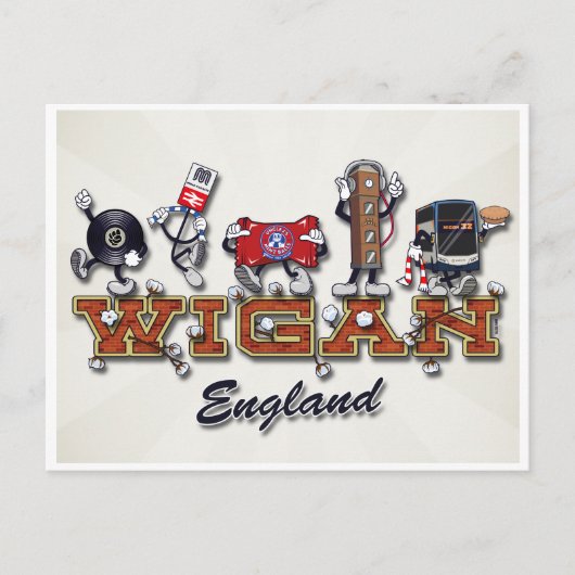 Carte Postale personnage de dessin animé Wigan (Devant)