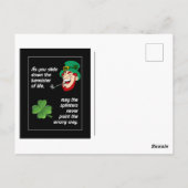 Carte Postale Personnage de la Saint Patrick (Dos)