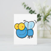 Carte Postale personnage de mouche stupide (Debout devant)