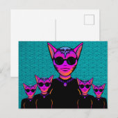 Carte Postale Personnage félin (Devant / Derrière)