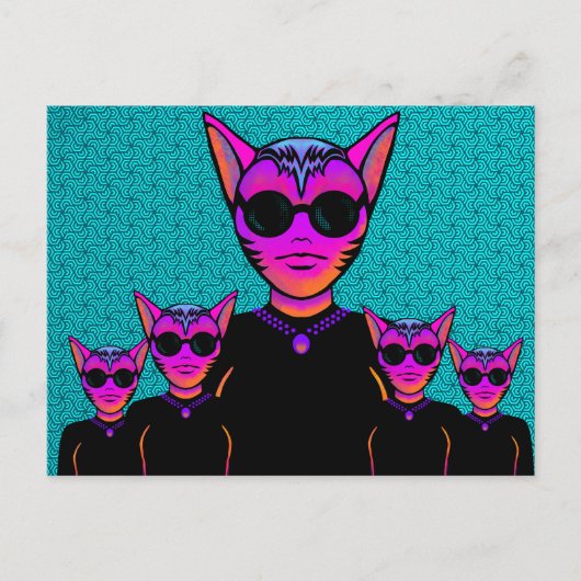 Carte Postale Personnage félin (Devant)
