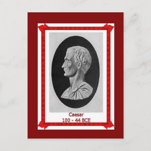 Carte Postale Personnages célèbres, Julius César 100 - 44 BCE (Devant)