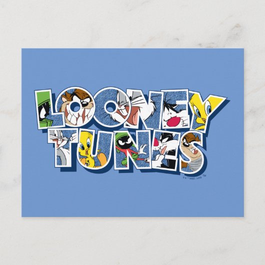 Carte Postale Personnages de LOONEY TUNES™ dans le lettrage (Devant)