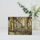 Carte Postale Personnages rassemblés dans une église intérieure (Debout devant)