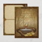 Carte postale personnalisable à la bougie forestiè (Devant / Derrière)