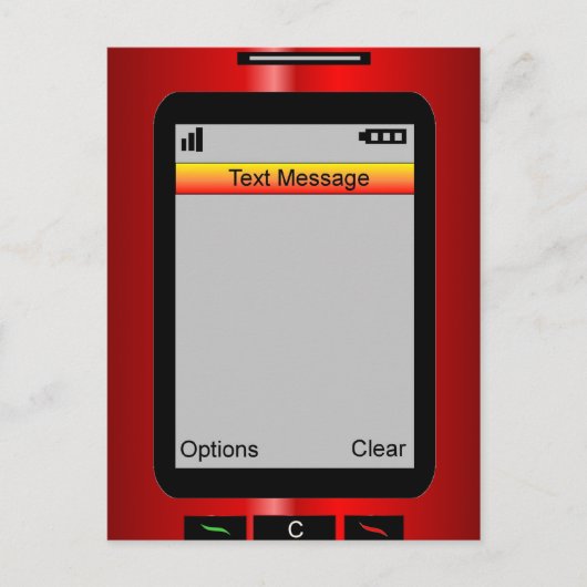 Carte postale personnalisable avec message texte (Devant)
