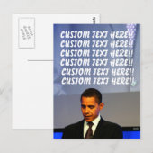 Carte postale personnalisable Barack Obama (Devant / Derrière)