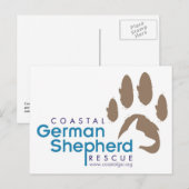 Carte postale personnalisable - berger allemand (Devant / Derrière)