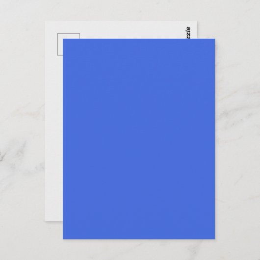 Carte postale personnalisable bleu roi (Devant / Derrière)
