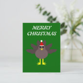 Carte postale personnalisable de dinde de Noël mig (Debout devant)