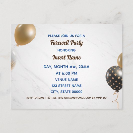 Carte postale personnalisable de la partie de retr (Devant)