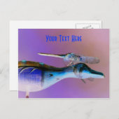 Carte postale personnalisable de libellule brillan (Devant / Derrière)