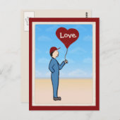 Carte postale personnalisable de livraison d'amour (Devant / Derrière)