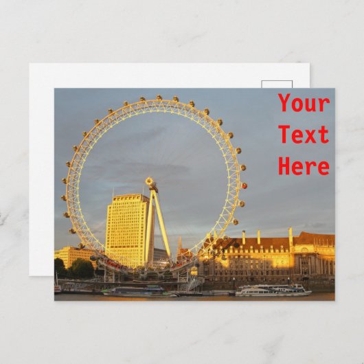 Carte postale personnalisable de Londres (Devant / Derrière)