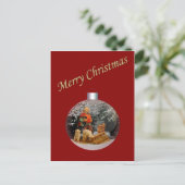 Carte postale personnalisable de Noël (Debout devant)