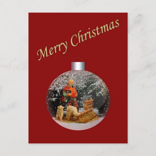 Carte postale personnalisable de Noël (Devant)