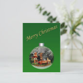 Carte postale personnalisable de Noël (Debout devant)