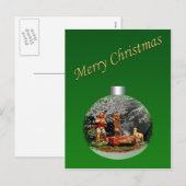 Carte postale personnalisable de Noël (Devant / Derrière)
