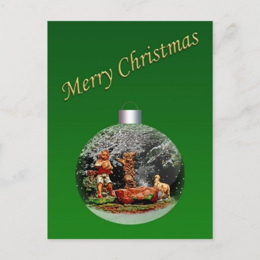 Carte postale personnalisable de Noël (Devant)