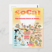 Carte postale personnalisable de SoCal (Devant / Derrière)