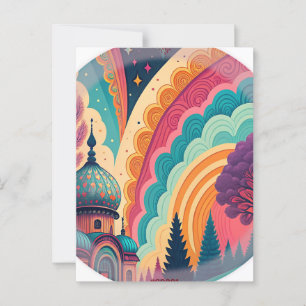 Carte postale personnalisable du dôme de fantasy f